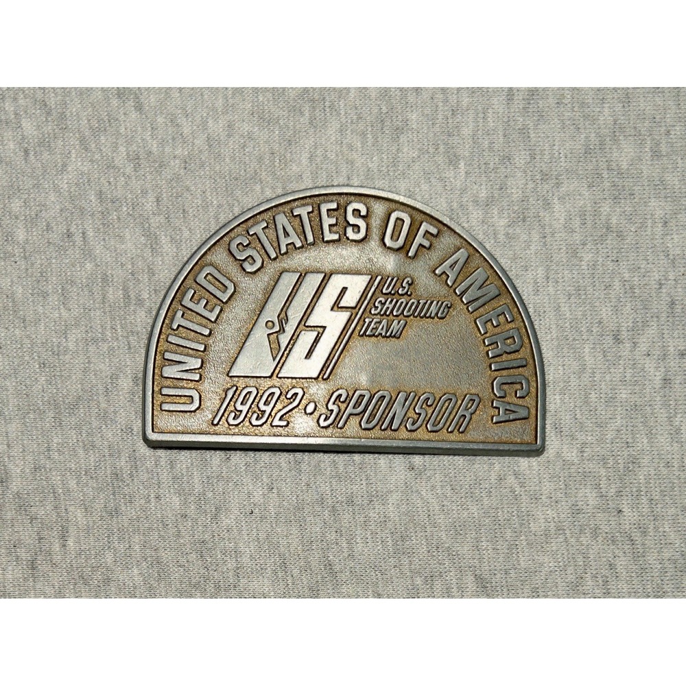 Vintage 1992 U.S.‎ Shooting Team Belt Buckle United States of America Silver